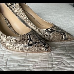 Faux Snakeskin Pumps by Jessica Simpson
